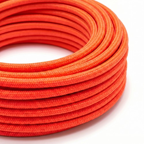 5m Strijkijzersnoer 2x0.75 mm², textiel - 230V, Neon Oranje