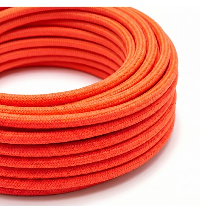 5m Strijkijzersnoer 2x0.75 mm², textiel - 230V, Neon Oranje