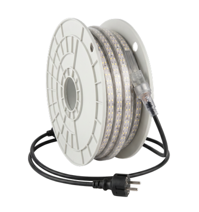 50m LEDlife werklamp LED strip op haspel - 230V, IP68, 168 LED/m, 9W/m, 1200 lm/m
