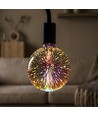 3D LED Lamp 4W E27 - Ster effect, 3000K, G125