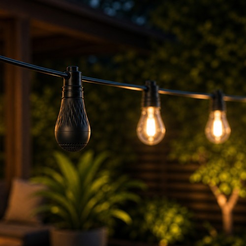 Garland Bluetooth Speaker - Zwart, 230V, accessoire voor lichtsnoeren
