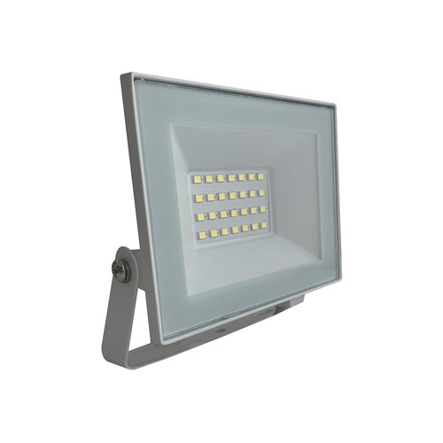 20W LED-breedstraler - IP65, witte behuizing, 6500K, voor buiten