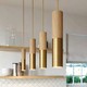 Fitting & plafondkap, Designer - Hout en goud look, 2m snoer