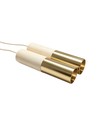 MALM E14 cilinder hanglamp goud/hout - 2m snoer, met rozet, zonder lichtbron