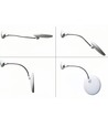 Make-up spiegel met ingebouwde LED-verlichting - 3xAAA, zuignap en arm