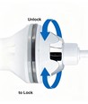 Make-up spiegel met ingebouwde LED-verlichting - 3xAAA, zuignap en arm
