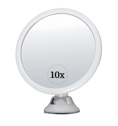 Make-up spiegel met ingebouwde LED-verlichting - 3xAAA, zuignap en arm