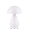 Oplaadbare LED tafellamp - Wit, Ø15cm, 22cm hoog, touch dimbaar, 3-in-1, IP20 binnen