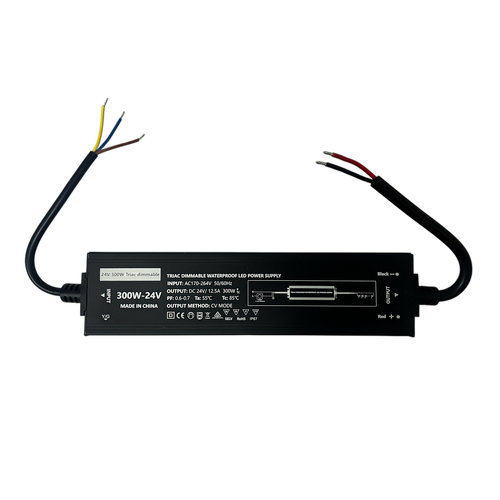 300W / 24V DC dimbare voeding - 12,5A, IP67, Flicker free