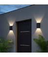 Wandlamp op zonne-energie, 2 lichtstanden - Warm wit, 16x10cm, 3,7cm diep, IP44 buiten