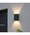 Wandlamp op zonne-energie, 2 lichtstanden - Warm wit, 16x10cm, 3,7cm diep, IP44 buiten