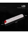 200W / 24V DC voeding voor LED strips - 8.3A, IP44 spatwaterdicht