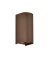 10W LED wandlamp 3-in-1 - Cortenkleurige behuizing, IP65, up/down light, incl. lichtbron