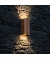 10W LED wandlamp 3-in-1 - Cortenkleurige behuizing, IP65, up/down light, incl. lichtbron