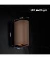 10W LED wandlamp 3-in-1 - Cortenkleurige behuizing, IP65, up/down light, incl. lichtbron