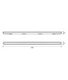 150cm krachtig LED armatuur - Doorvoerbedraad, 50W, 5000K, 160 lm/W