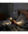 3W LED bedlamp met USB-A en USB-C oplaadpoort - CREE chip, zwart, incl. lichtbron