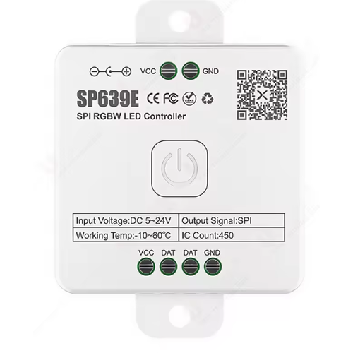 Looplicht RGBW+IC SPI strip controller - Bluetooth, 12V/24V, SP639E