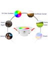 6 st. RGB+CCT Smart Home downlight - 5W LED, Bluetooth, afstandsbediening, werkt met Google Home en Alexa