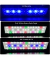 48-68 cm aquarium armatuur - 11W LED, wit/blauw/rood/groen/paars, verstelbare lengte, IP66