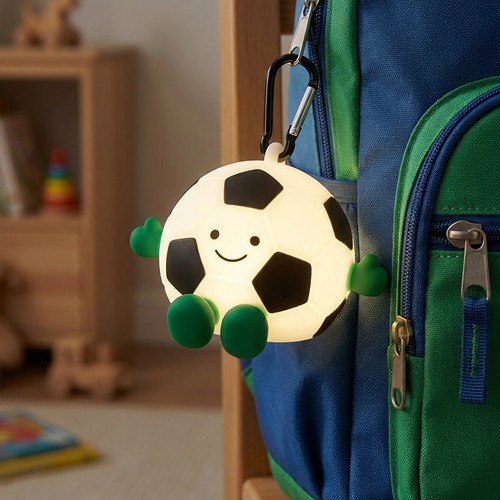 MOCHI Voetbal nachtlampje van zachte siliconen - oplaadbaar, kleurwissel + warm wit