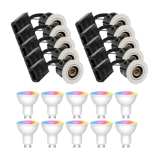10 st. Zigbee inbouwspot Inno88 - Incl. Hue-compatibele GU10 lampen, wit, IP44, geschikt voor isolatie
