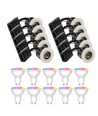 10 st. Zigbee inbouwspot Inno88 - Incl. Hue-compatibele GU10 lampen, wit, IP44, geschikt voor isolatie