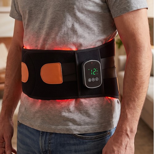 Lichttherapie riem met warmte voor heup en rug - Infrarood, 25x120cm, 10W, met batterij