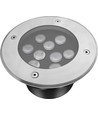 LEDlife grondspot - 9W, rond, roestvrij staal, 24V AC/DC