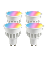 4x GU10 5W Smart Home LED lamp - Bluetooth, 6,6 cm, werkt met Google Home, Alexa en smartphones