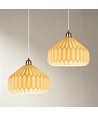 E27 hanglamp keramiek - Wit, 2m snoer, Ø27x23cm, IP20, zonder lichtbron