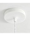 E27 hanglamp keramiek - Wit, 2m snoer, Ø27x23cm, IP20, zonder lichtbron