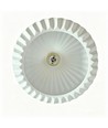 E27 hanglamp keramiek - Wit, 2m snoer, Ø27x23cm, IP20, zonder lichtbron