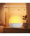 Wake-up Light wekker, zonsopgang-effect - Bluetooth 5.3 speaker, slaapgeluiden, dimbaar