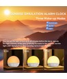 Wake-up Light wekker, zonsopgang-effect - Bluetooth 5.3 speaker, slaapgeluiden, dimbaar