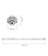 150cm Limea T8 LED-armatuur, doorgekoppeld - Voor 1x150cm LED-buis, IP65 waterdicht