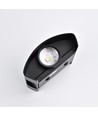 2W CURVE up/down wandlamp - IP65, zwart, buiten, incl. lichtbron