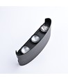 6W CURVE wandlamp - IP65, zwart, up/down, buiten, incl. lichtbron