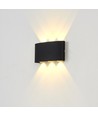 6W CURVE wandlamp - IP65, zwart, up/down, buiten, incl. lichtbron