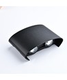 4W CURVE wandlamp - IP65, zwart, up/down, buiten, incl. lichtbron