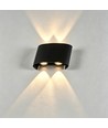 4W CURVE wandlamp - IP65, zwart, up/down, buiten, incl. lichtbron