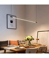 126cm dimbare eettafellamp - Zwart, 18W LED, incl. draadophanging