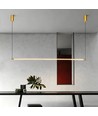 126cm dimbare eettafellamp - Goud, 18W LED, incl. draadophanging