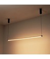 126cm dimbare eettafellamp - Zwart, 18W LED, incl. draadophanging