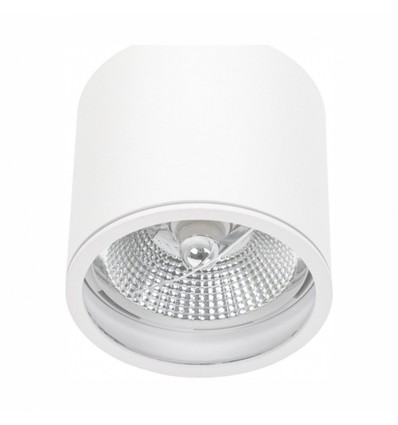 Plafondlamp voor AR111 GU10 - Wit, IP65 buiten, Ø12cm, 11,5cm hoog, aluminium, zonder lichtbron