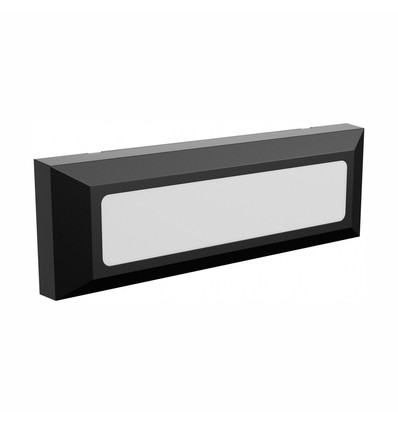 6W LED trapverlichting, CCT - 3 lichtkleuren, IP54, zwart, buitenwandlamp