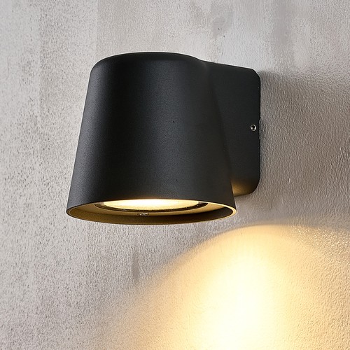 Avero GU10 wandlamp - Zwart, IP65, binnen/buiten, zonder lichtbron