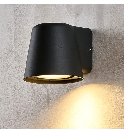 Avero GU10 wandlamp - Zwart, IP65, binnen/buiten, zonder lichtbron