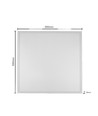 60x60 LED paneel 36W + DALI driver - Hoogte:28mm, UGR19, RA93, dimbaar via DALI, witte rand