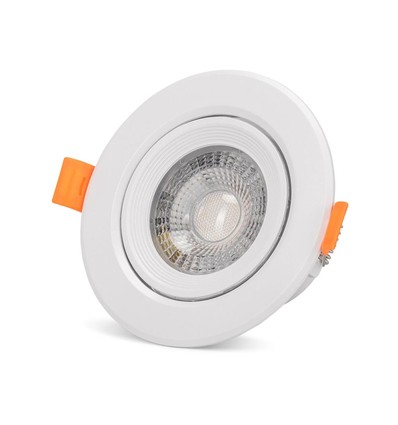 7W Ø10cm LED inbouwspot - Zaagmaat: Ø8 cm, Afmetingen: Ø10 cm, Ingebouwde driver